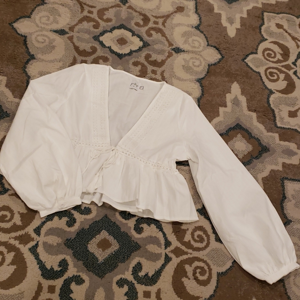 Princess Polly Rain Dance Tie Front Top - Picture 7 of 8